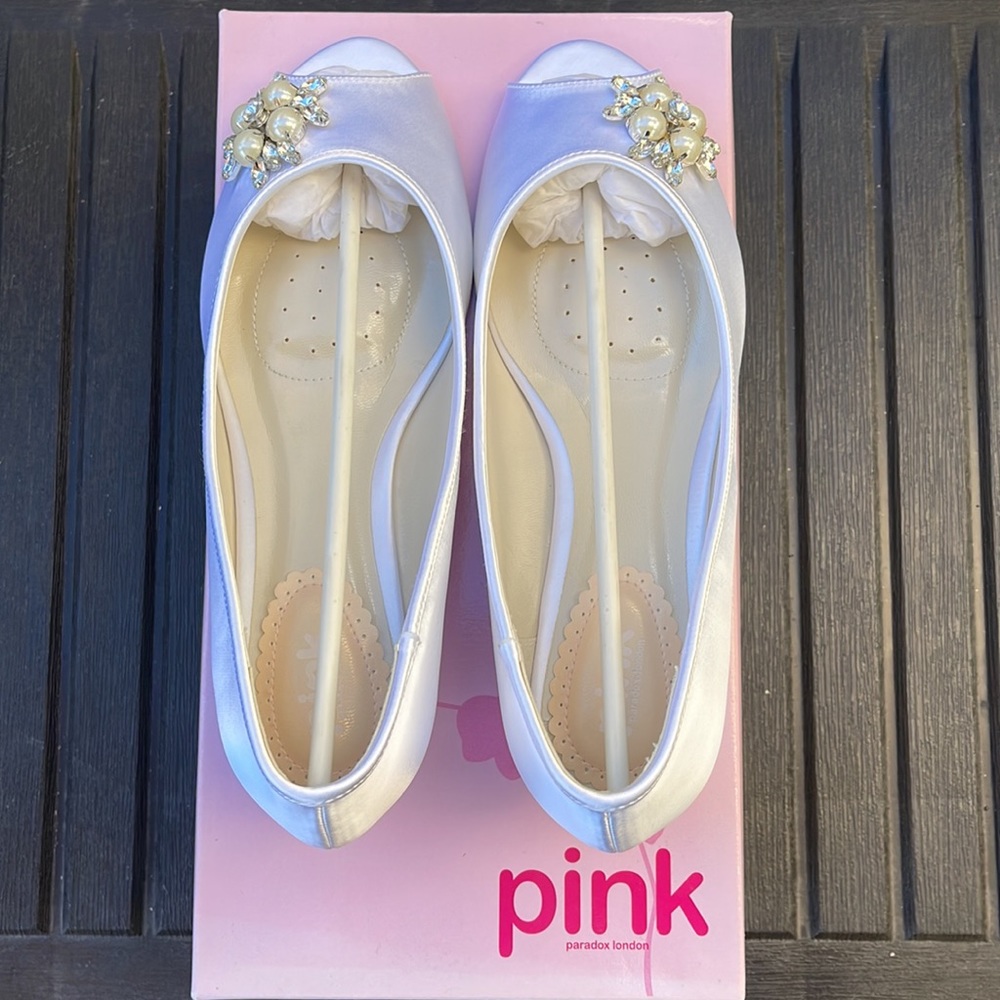 New - Pink Paradox London - Frosting - White Wedding Shoes - Size 8 - Picture 15 of 16